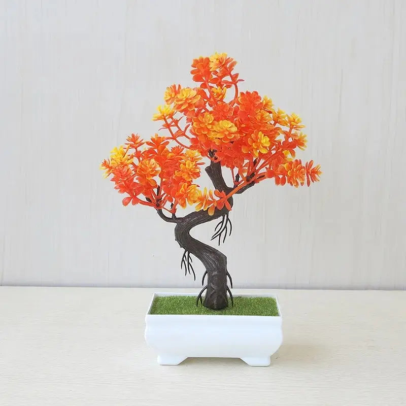 A set of artificial bonsai trees, plants, new homes, decorations for Christmas, Halloween, Easter, Hanukkah, and Thanksgiving