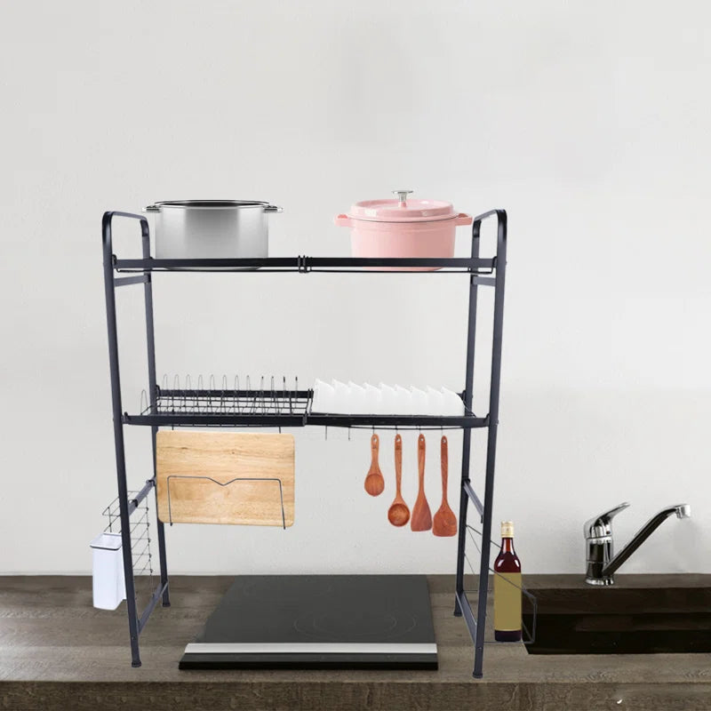 Stainless Steel Double-Layer Drain Rack Kitchen Storage Rack Sink Rack