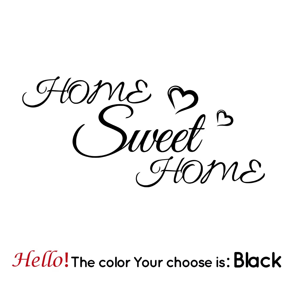Home Sweet Home Home Decoration Accessories for Bedroom Vinyl Decals Diy Pvc Home Decoration Accessories