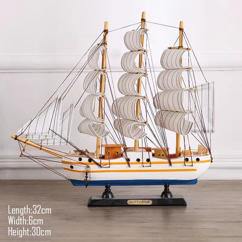 Simulation Pirate Boat Room Ornaments,Handmade Wooden Ship,Home Decoration,Study Office Decoration,Children'S Day,Birthday Gift
