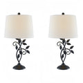 Grinstead 26" Metal Table Lamp Set (Flower, Dimmable) - MCM Vintage Modern Funky Accent Table Lamps for Bedroom Bedside/Nightstand, Living Room & Desk