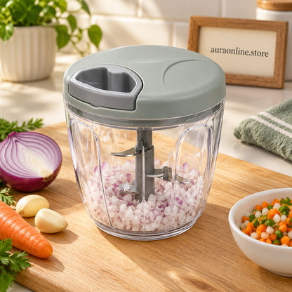 Spin Blade Chopper – Manual Vegetable Cutter