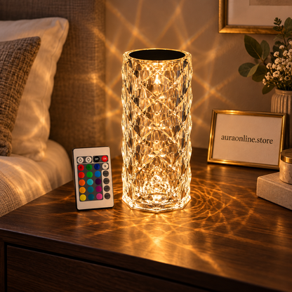 Crystal Diamond Table Lamp with RGB Touch Sensor
