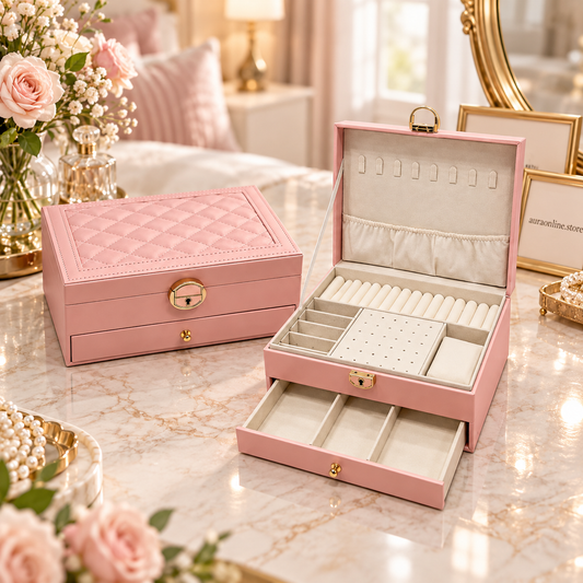 Multi-Layer Jewelry Storage Case with Drawers
