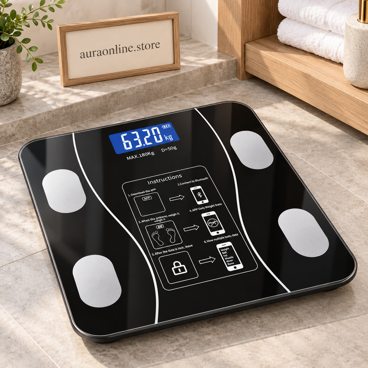 USB Rechargeable Smart Digital Body Weight Scale