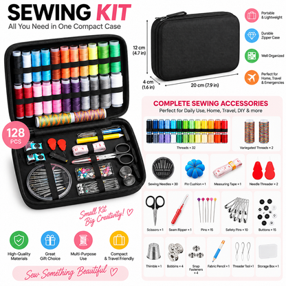 98 Pcs Sewing Kit Essentials - Complete Household Sewing Kit for Crafts and Repairs