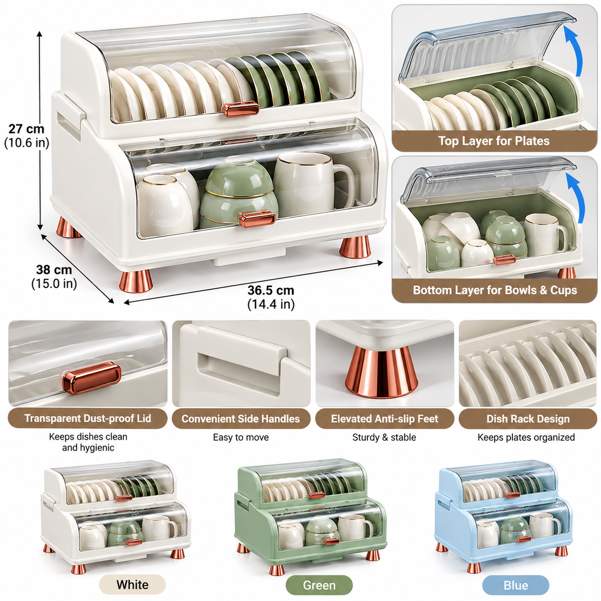 Kitchen Dish Storage Box, Storage Rack, Drain Rack, Household Bowl Drying Rack, Chopsticks Tableware Storage Box