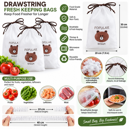 100-Pack of Stretchable Plastic Bowl Covers for Food Storage