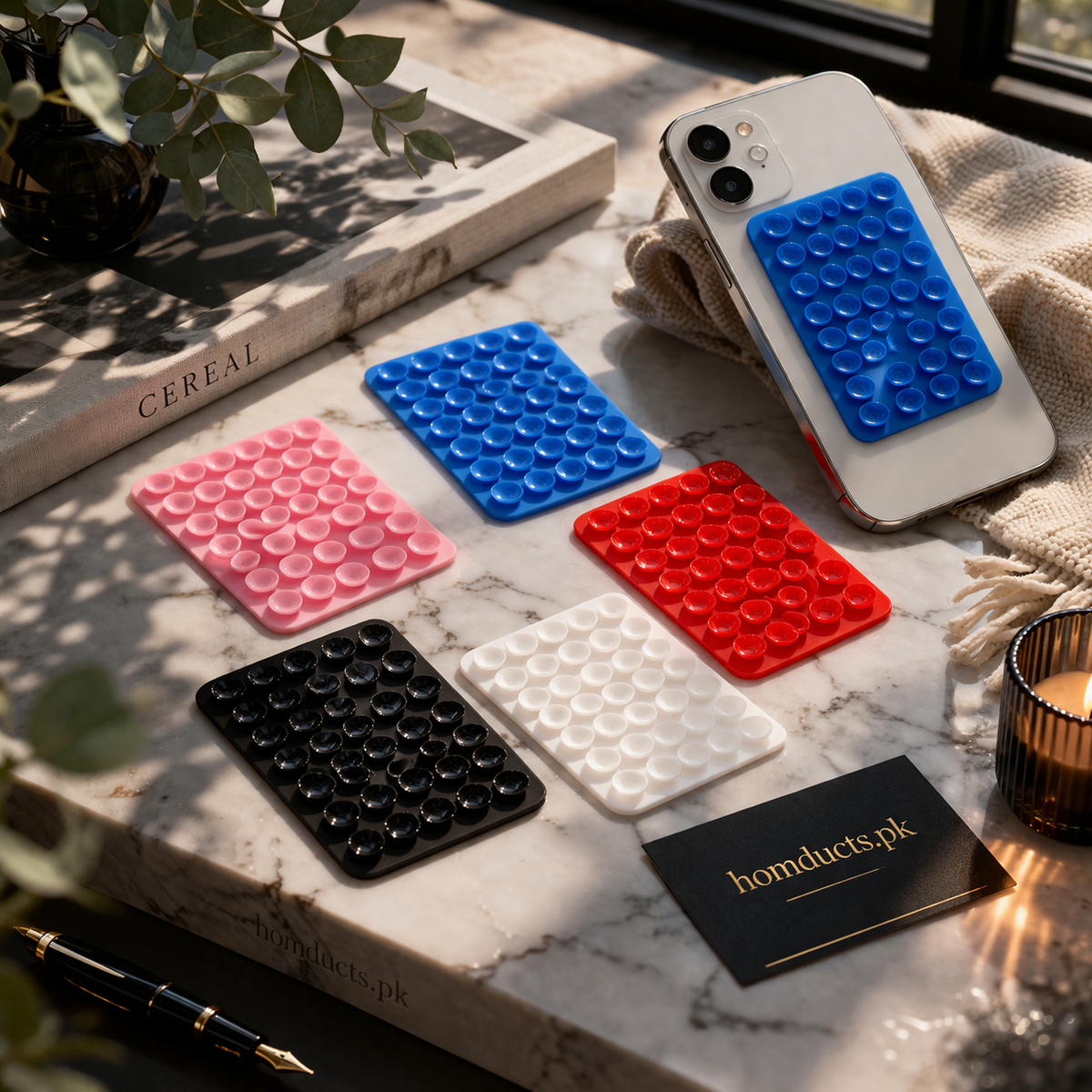 Multi-Color Suction Grip Pad for Mobile & Accessories – Anti-Slip Universal Holder (High Quality) (Double Sided)