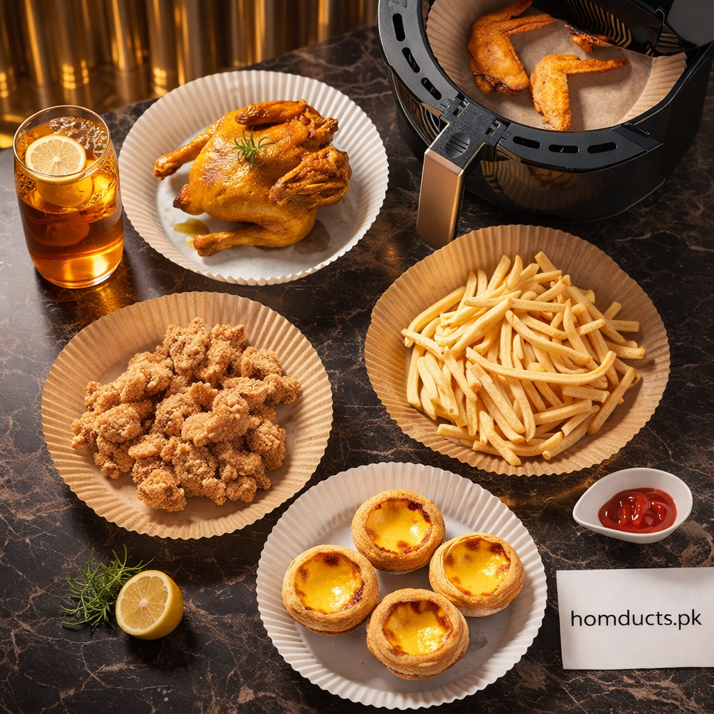 Disposable Air Fryer Paper Liner-50pcs (Premium Plastic Packing High Quality)