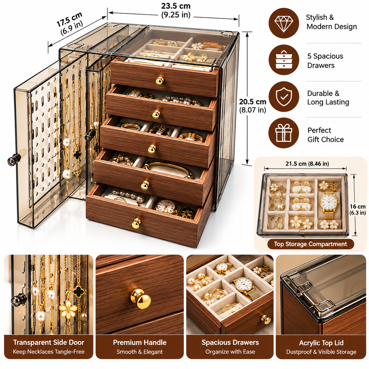 Multi-Layer Jewelry & Necklace Storage Organizer