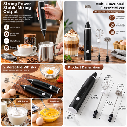 2 in 1 Portable Milk Frother and Egg Beater