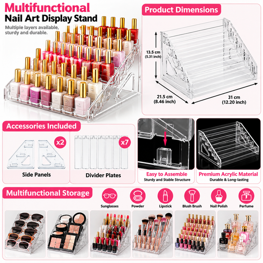 5-Layer Acrylic Cosmetic & Nail Polish Organizer