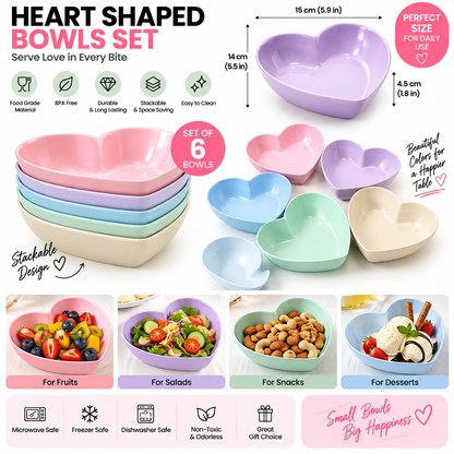 Pack of 10 Colorful Heart Dish Pack Plastic Plates