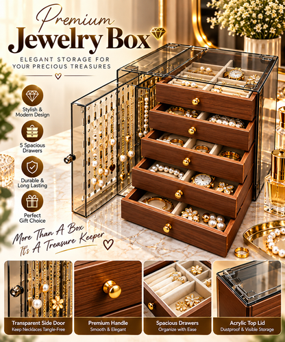Multi-Layer Jewelry & Necklace Storage Organizer