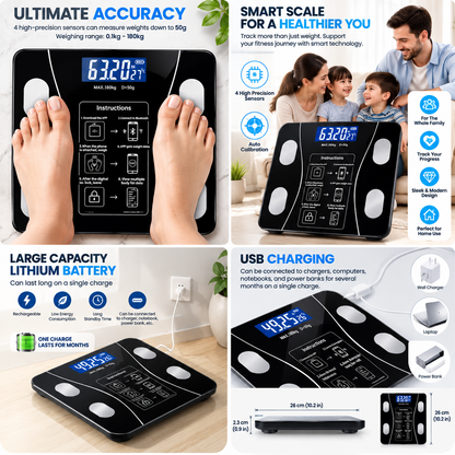 USB Rechargeable Smart Digital Body Weight Scale