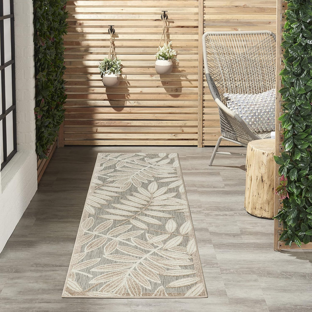 Home Aloha Natural 2'3" X 8' Area Rug - Easy Clean, Non Shedding, Bed Room, Living Room, Dining Room, Kitchen (8' Runner)