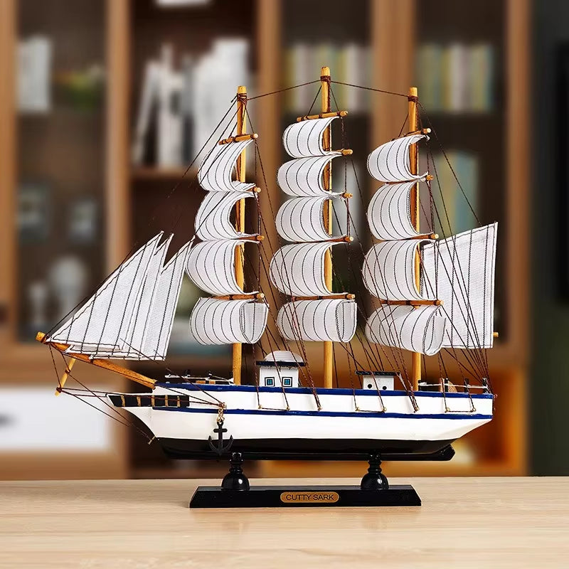 Simulation Pirate Boat Room Ornaments,Handmade Wooden Ship,Home Decoration,Study Office Decoration,Children'S Day,Birthday Gift