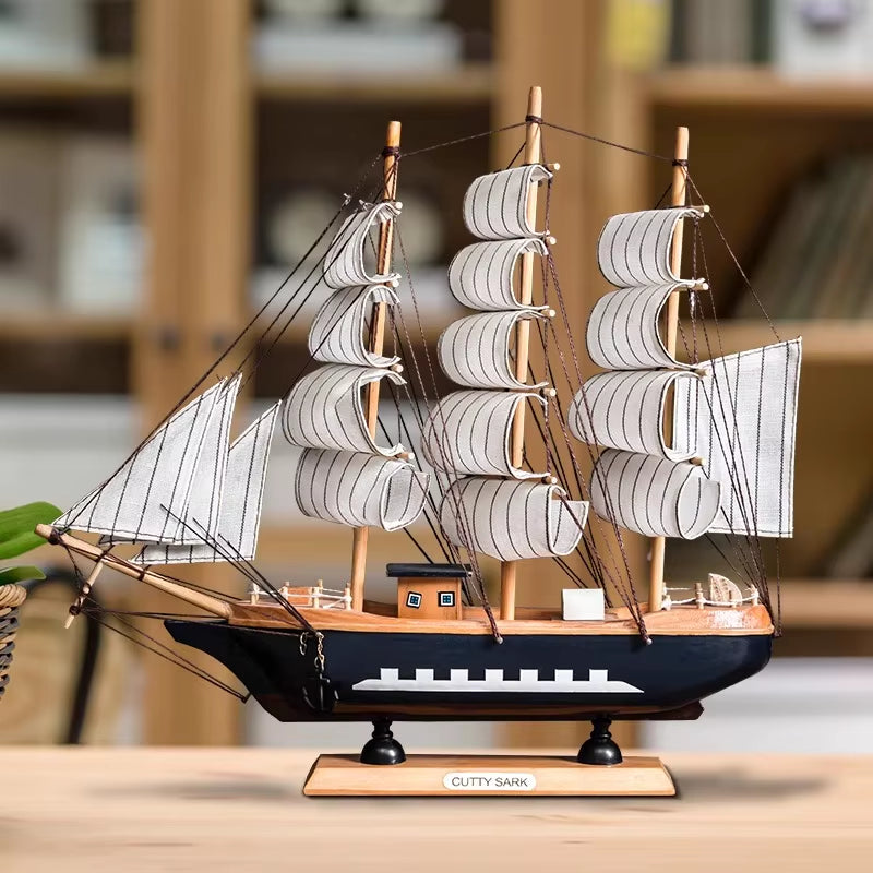 Simulation Pirate Boat Room Ornaments,Handmade Wooden Ship,Home Decoration,Study Office Decoration,Children'S Day,Birthday Gift