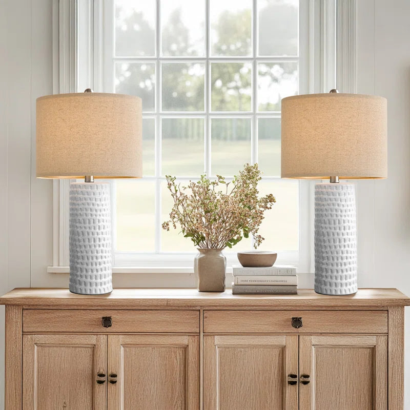 Anazagene 24'' H Ceramic Table Lamp Set (Set of 2)