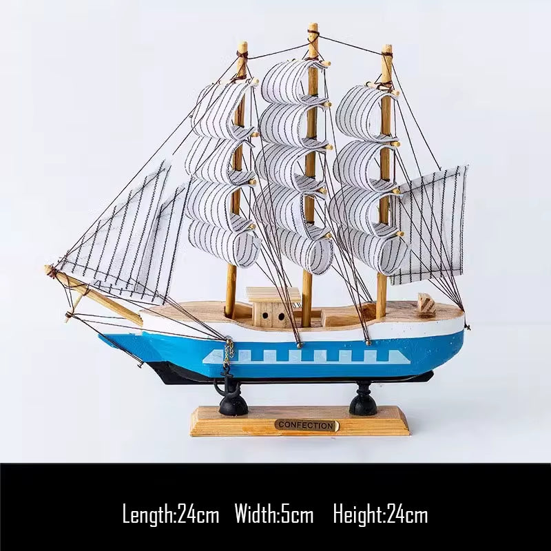 Simulation Pirate Boat Room Ornaments,Handmade Wooden Ship,Home Decoration,Study Office Decoration,Children'S Day,Birthday Gift