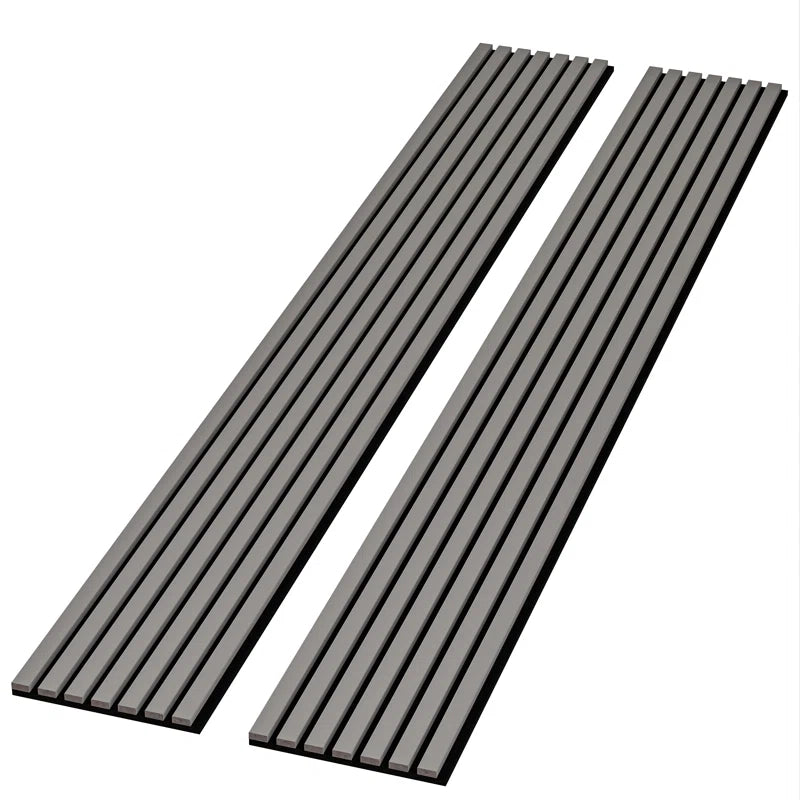 106” L X 12.6” W - 3D Acoustic Soundproof Wood Slat Wall Panel - Decorative Shiplap, Acoustic Wall Tile