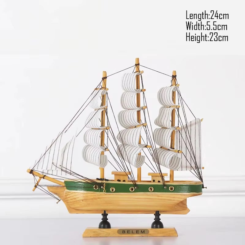 Simulation Pirate Boat Room Ornaments,Handmade Wooden Ship,Home Decoration,Study Office Decoration,Children'S Day,Birthday Gift