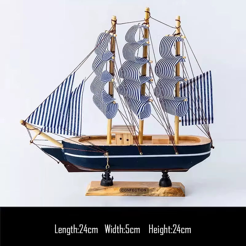 Simulation Pirate Boat Room Ornaments,Handmade Wooden Ship,Home Decoration,Study Office Decoration,Children'S Day,Birthday Gift