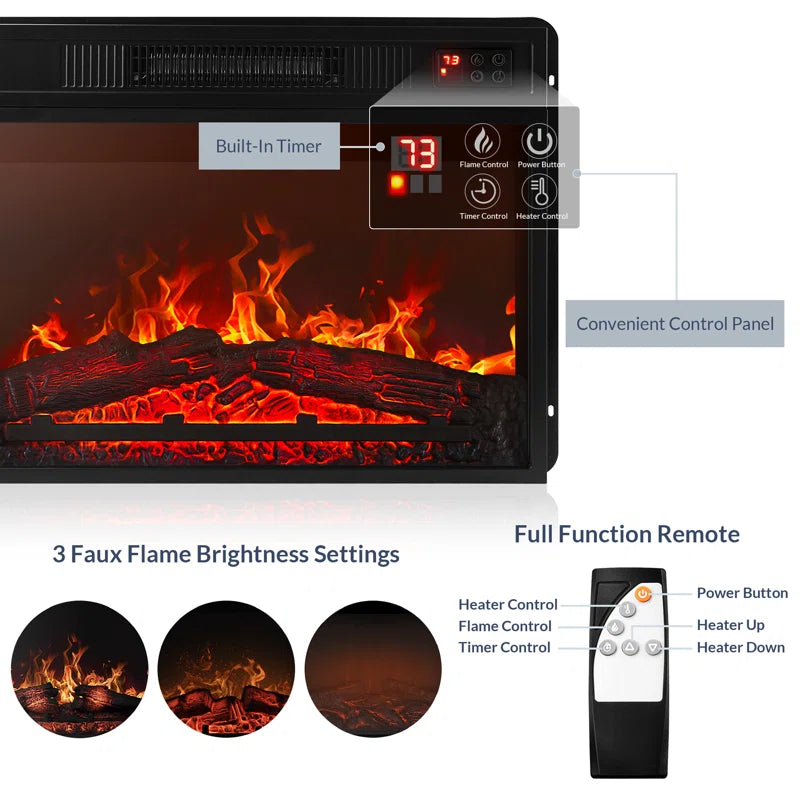 Kehaulani 65" Media Console TV Stands with Electric Fireplace