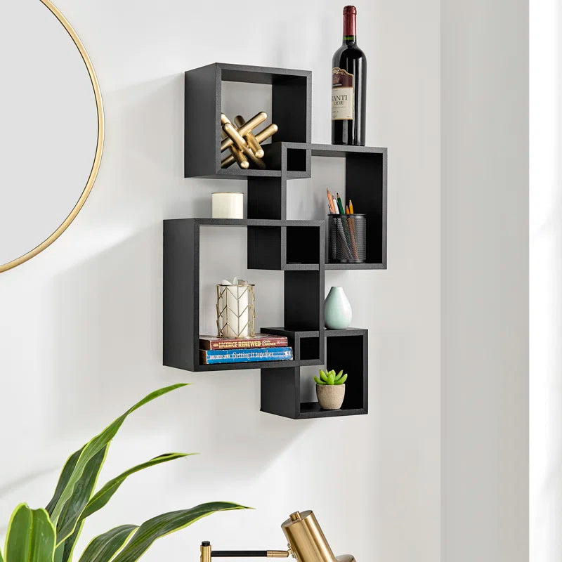 Intersecting Cube Accent Wall Shelf