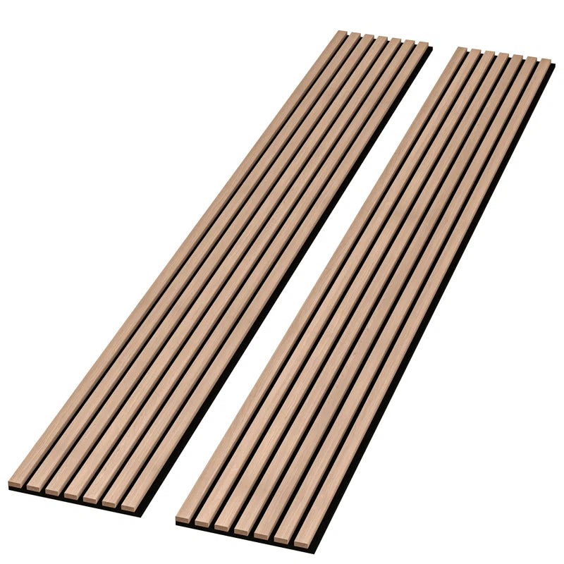 106” L X 12.6” W - 3D Acoustic Soundproof Wood Slat Wall Panel - Decorative Shiplap, Acoustic Wall Tile