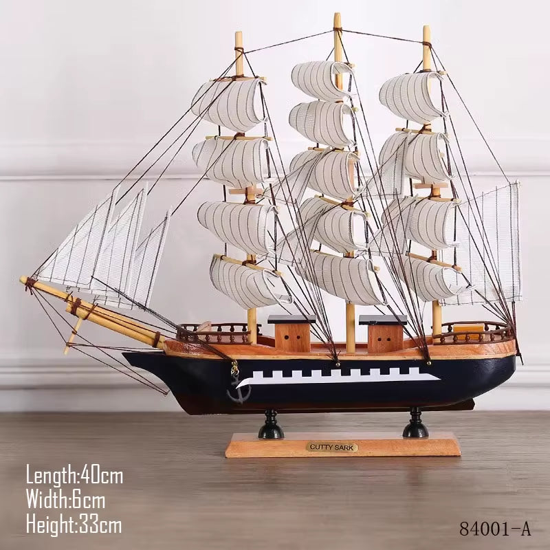 Simulation Pirate Boat Room Ornaments,Handmade Wooden Ship,Home Decoration,Study Office Decoration,Children'S Day,Birthday Gift