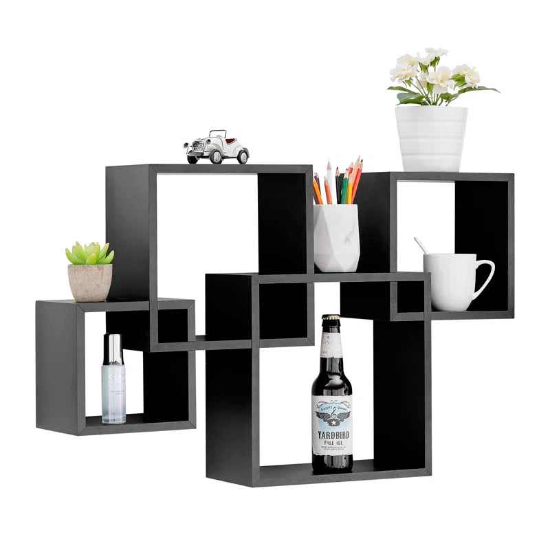 Intersecting Cube Accent Wall Shelf