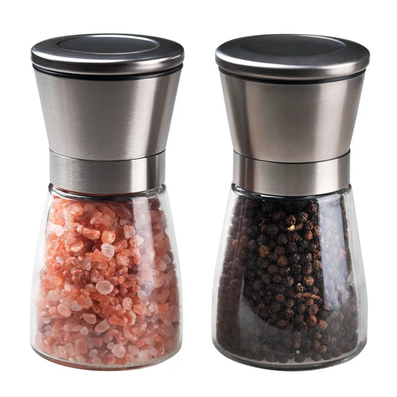 Pro Salt and Pepper Mill Set with Adjustable Ceramic Rotor
