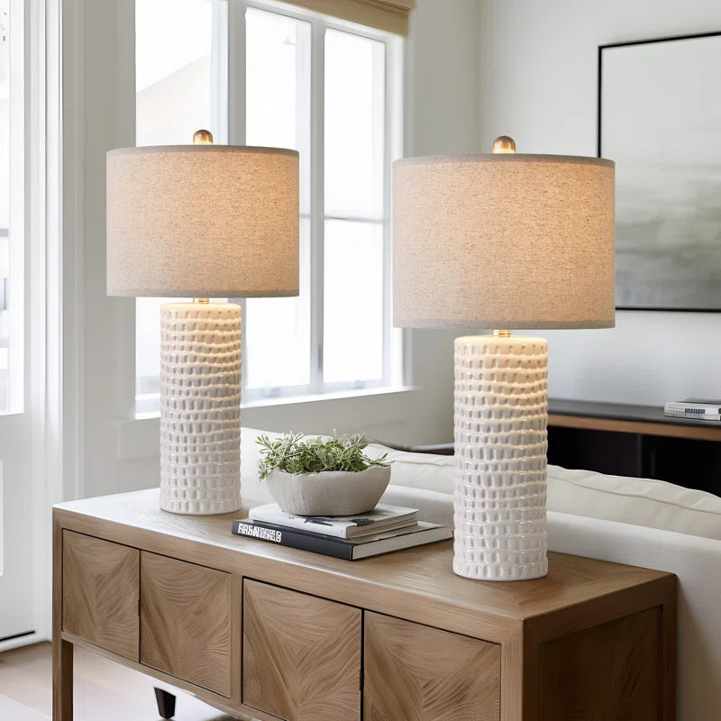 Anazagene 24'' H Ceramic Table Lamp Set (Set of 2)