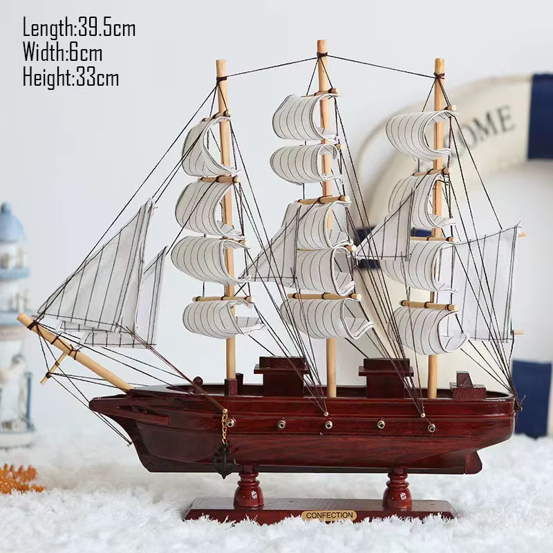 Simulation Pirate Boat Room Ornaments,Handmade Wooden Ship,Home Decoration,Study Office Decoration,Children'S Day,Birthday Gift