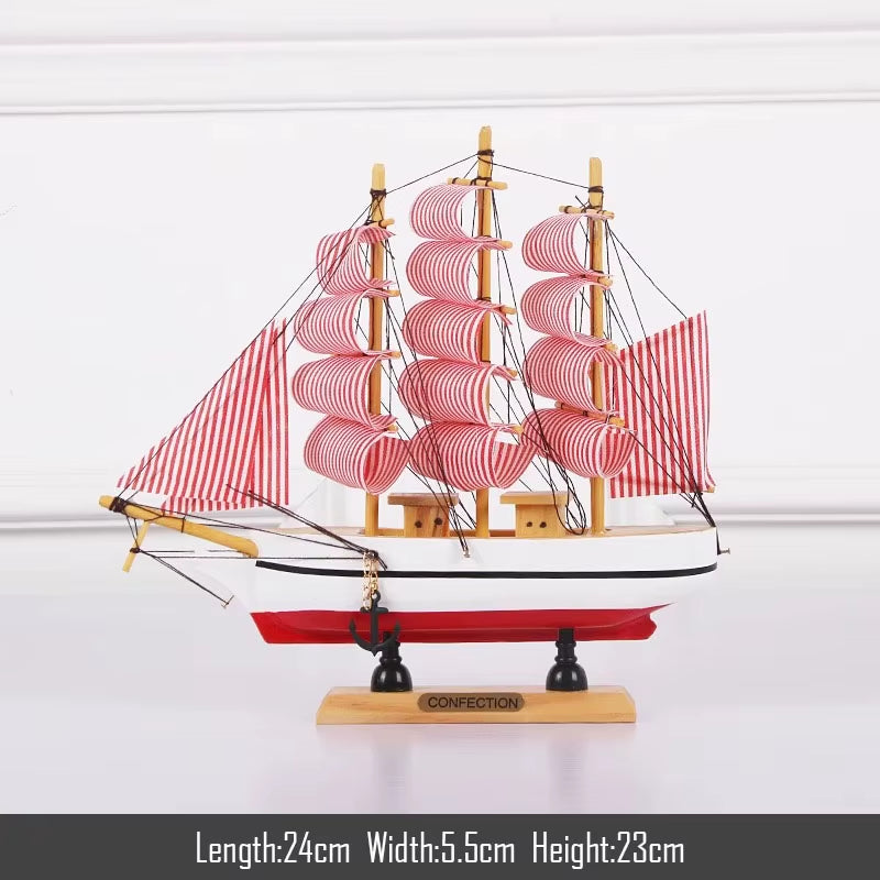 Simulation Pirate Boat Room Ornaments,Handmade Wooden Ship,Home Decoration,Study Office Decoration,Children'S Day,Birthday Gift
