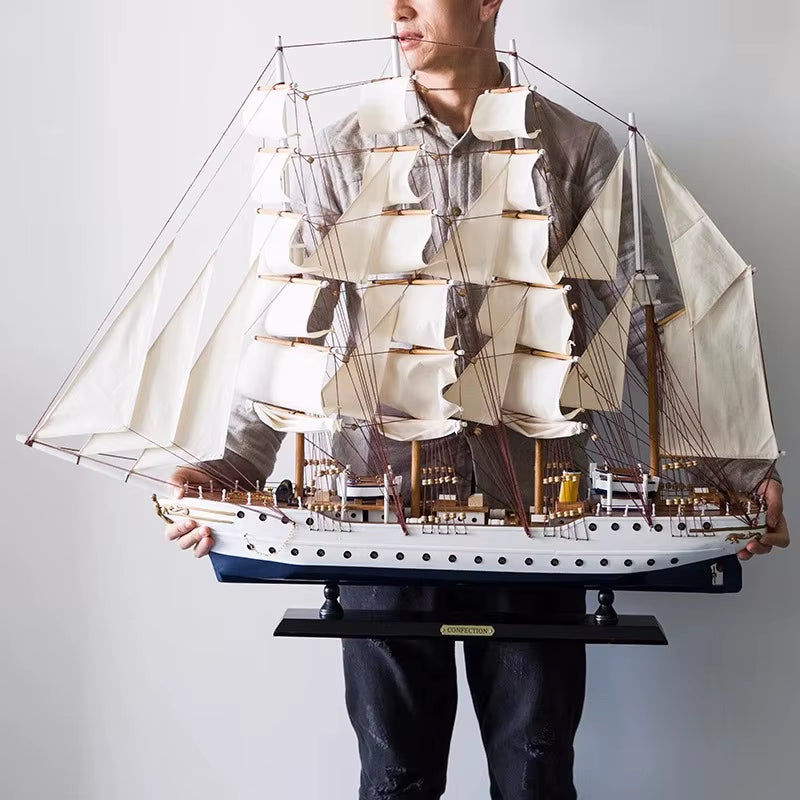 Simulation Pirate Boat Room Ornaments,Handmade Wooden Ship,Home Decoration,Study Office Decoration,Children'S Day,Birthday Gift