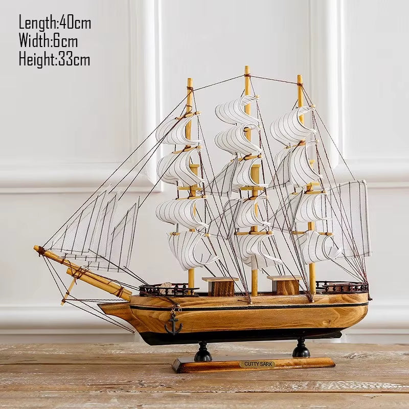 Simulation Pirate Boat Room Ornaments,Handmade Wooden Ship,Home Decoration,Study Office Decoration,Children'S Day,Birthday Gift