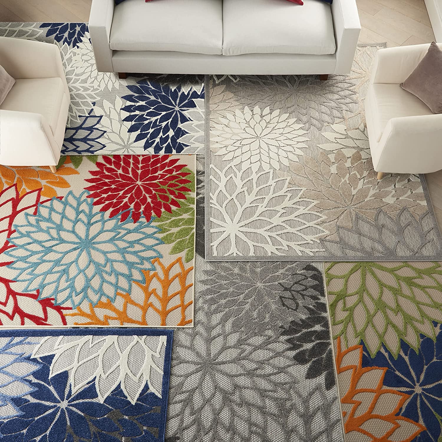 Home Aloha Natural 2'3" X 12' Area Rug - Easy Clean, Non Shedding, Bed Room, Living Room, Dining Room, Kitchen (12' Runner)