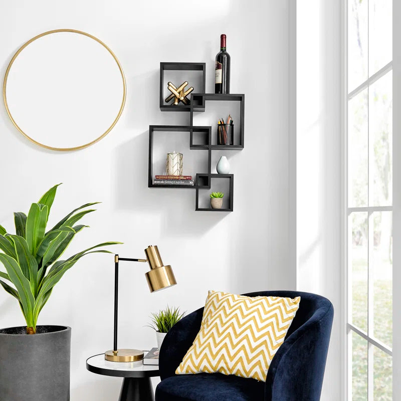 Intersecting Cube Accent Wall Shelf