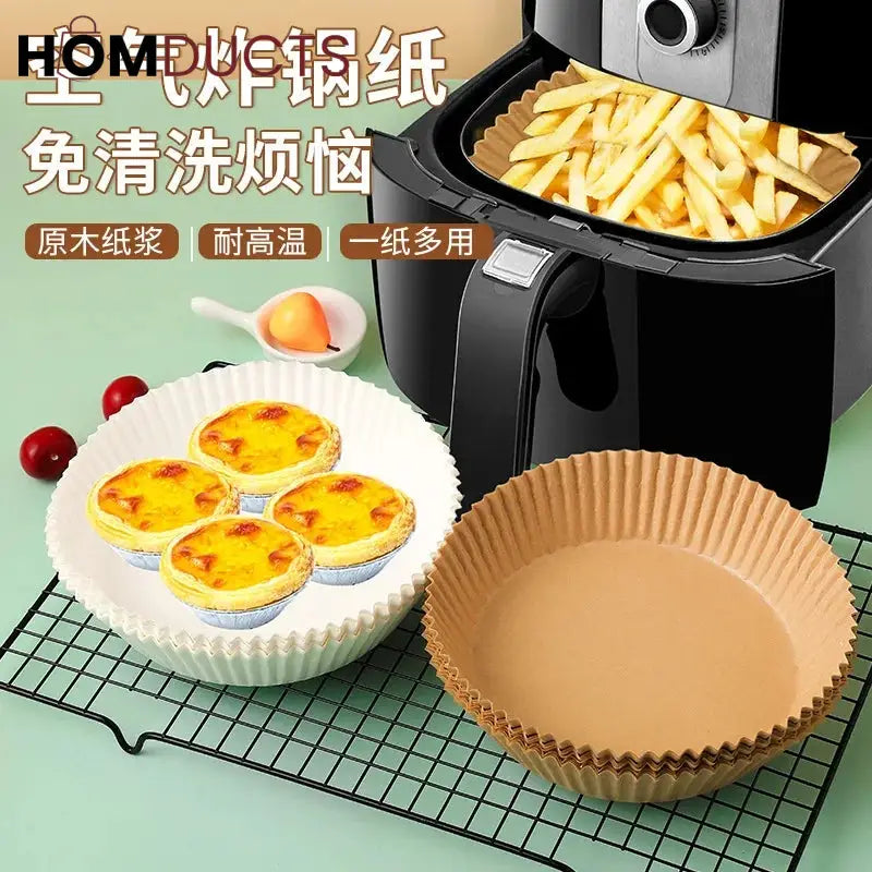 Disposable Air Fryer Paper Liner-50pcs (Premium Plastic Packing High Quality)