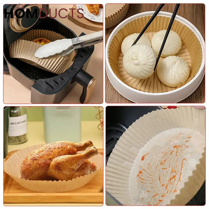 Disposable Air Fryer Paper Liner-50pcs (Premium Plastic Packing High Quality)