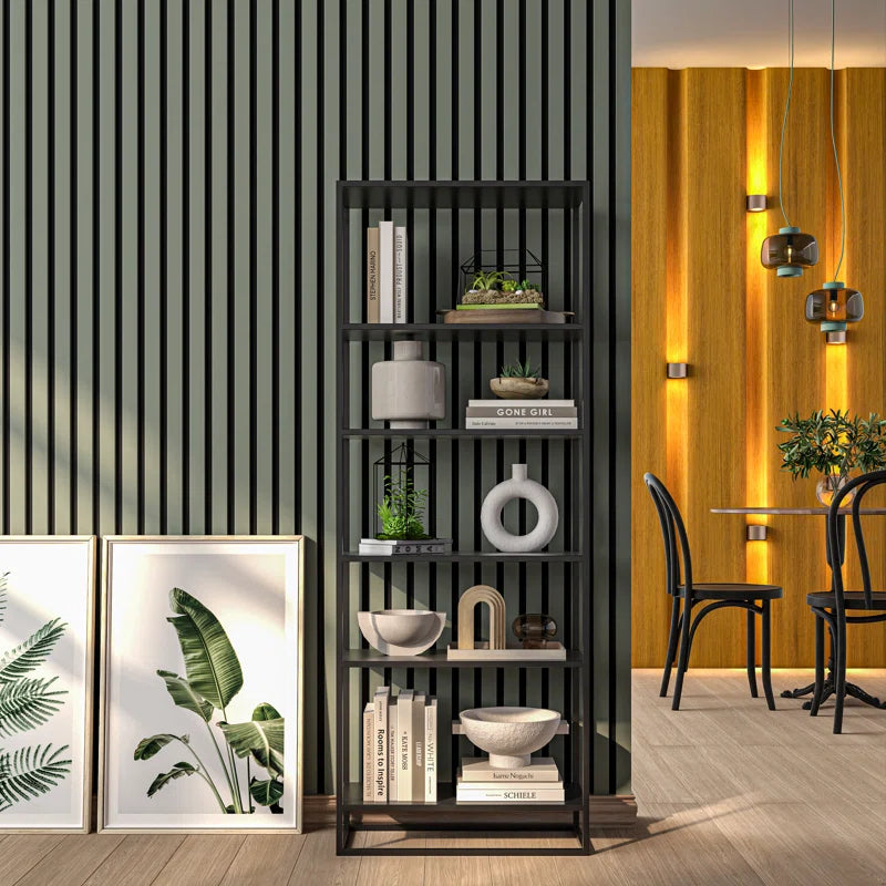 106” L X 12.6” W - 3D Acoustic Soundproof Wood Slat Wall Panel - Decorative Shiplap, Acoustic Wall Tile
