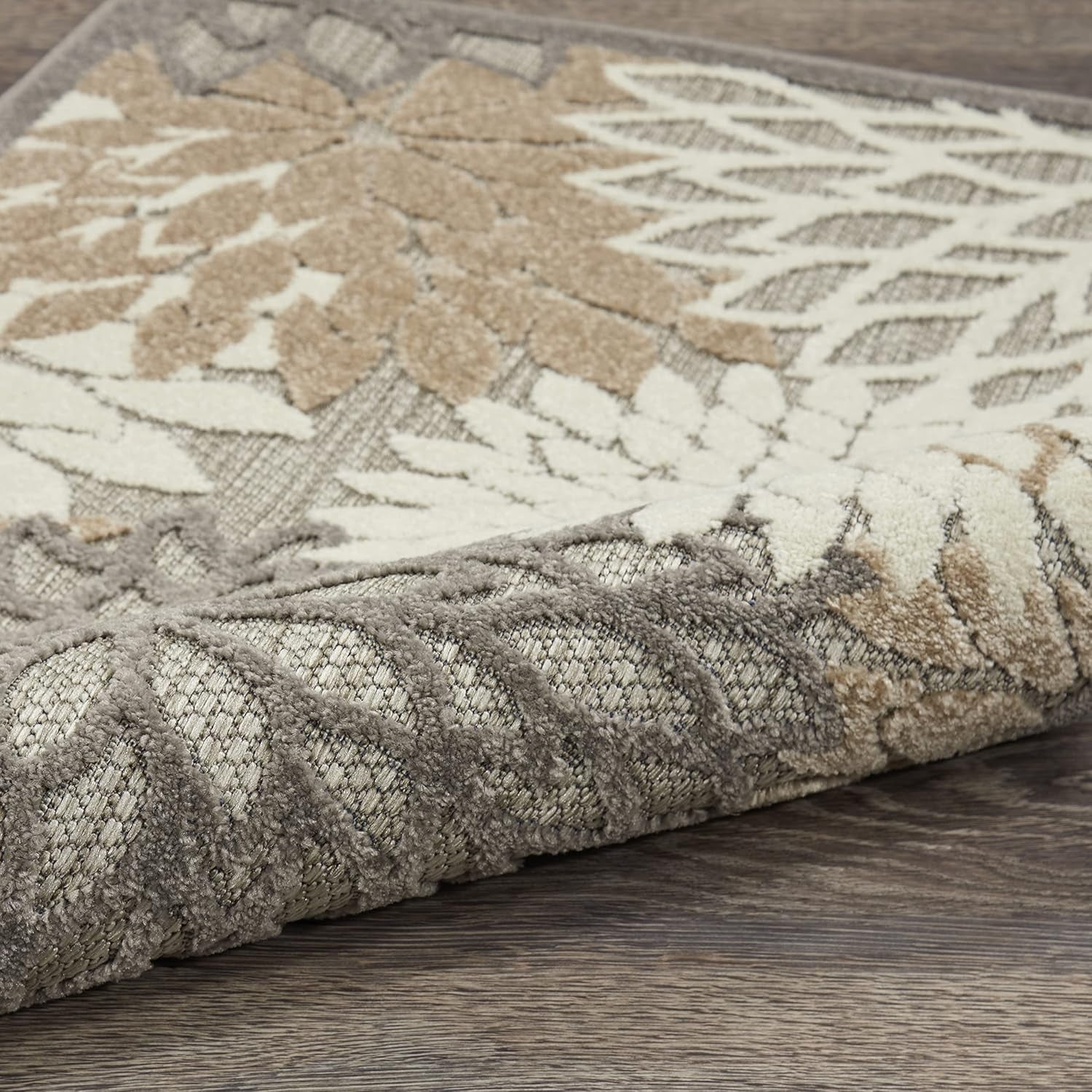 Home Aloha Natural 2'3" X 12' Area Rug - Easy Clean, Non Shedding, Bed Room, Living Room, Dining Room, Kitchen (12' Runner)
