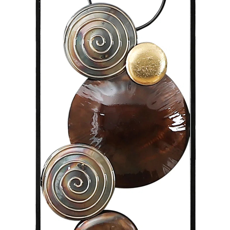 Caiene Handmade Modern Abstract Wall Decor on Metal