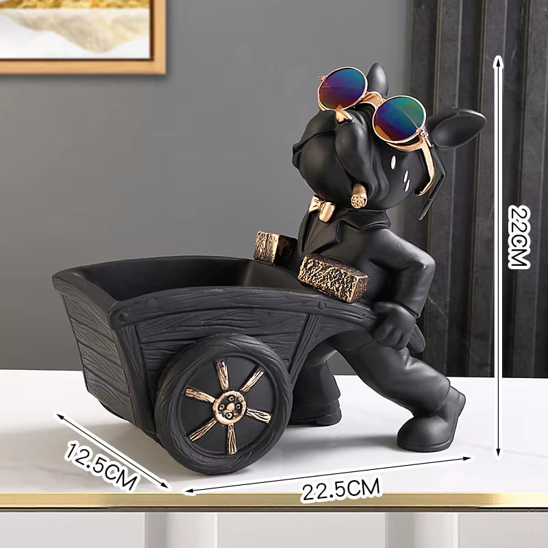 Dog Statue Storage Box Animal Ornament Resin Art Sculpture Figurine Home Decoration Home Decoration Study Ornament