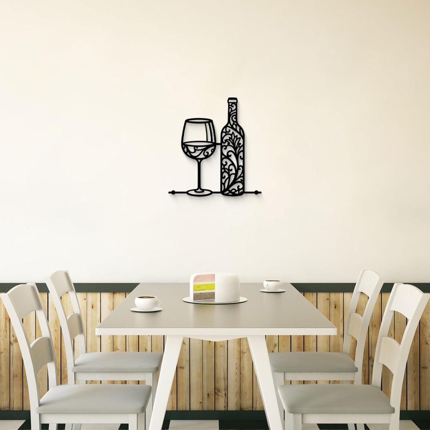 Wine Bar Wall Decor Dining Room Wall Decorations Black Wall Art Home Decor for Living Room Kitchen Wine Signs for Home Decor