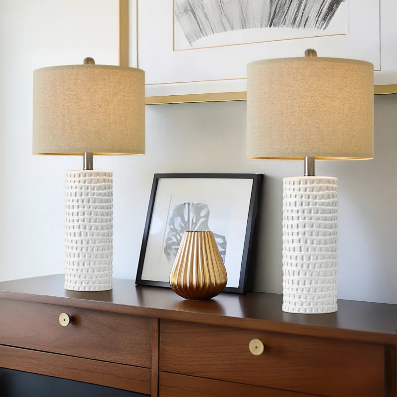 Anazagene 24'' H Ceramic Table Lamp Set (Set of 2)