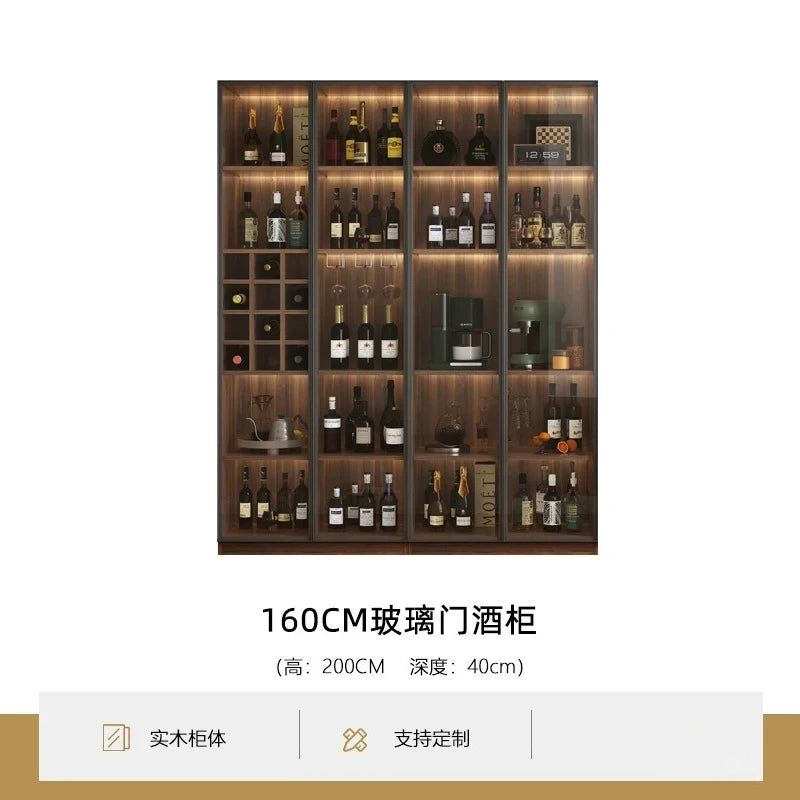 Home Living room glass display cabinets light luxury dining room storage locker wine cabinet modern pantry showcase furniture